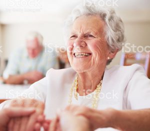 Happy Assisted Living Resident