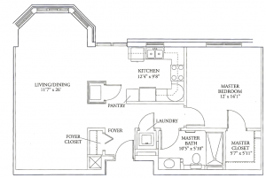 Castlewood Floor Plan without Balcony