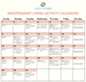 Independent Living Calendar